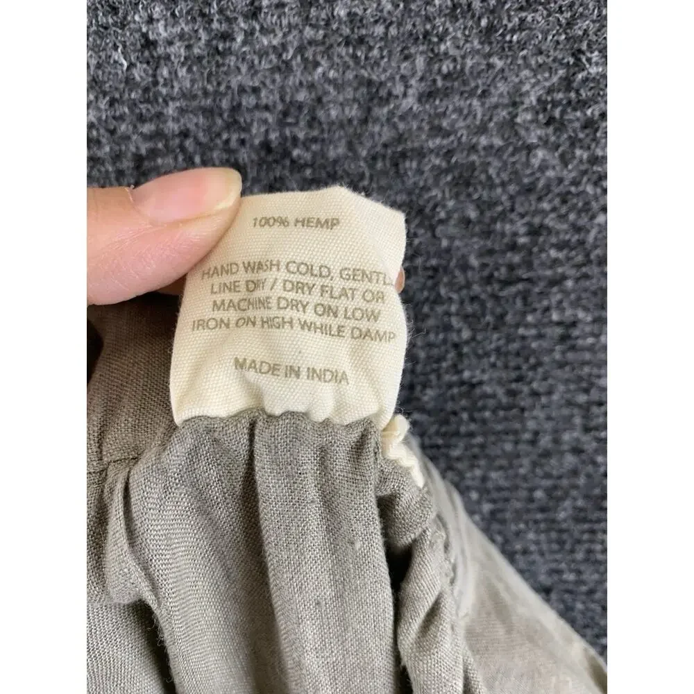 Reistor 100% Hemp Wrap Midi Skirt Sage Green Boho Women's Size 2XL Eco-Friendly